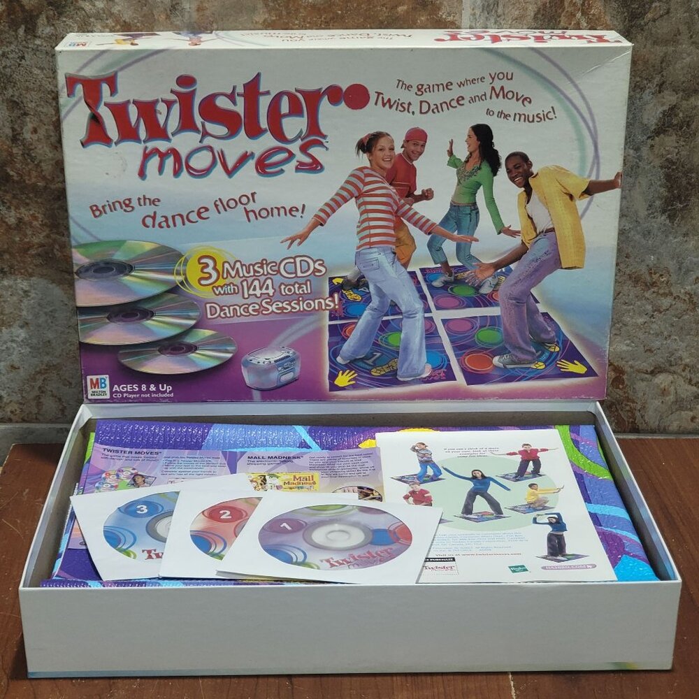 Milton Bradley Twister Moves Game Dance Floor Game 2003